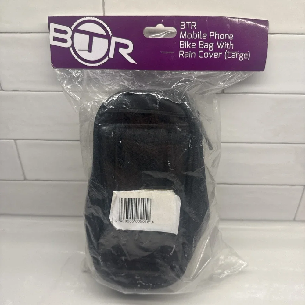 BTR Cycling Mobile Phone Bike Bag W/ Rain Cover (LARGE) Made In UK - Fast Ship!